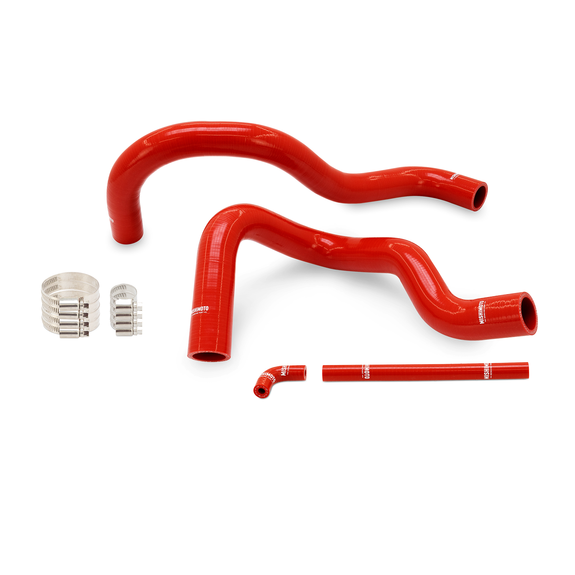 Mishimoto — Mishimoto 95-04 Toyota Tacoma 2.4L - 2.7L (4WD Auto Only) Silicone Coolant Hose Kit - Red
Coolant Hose Kit - view 6